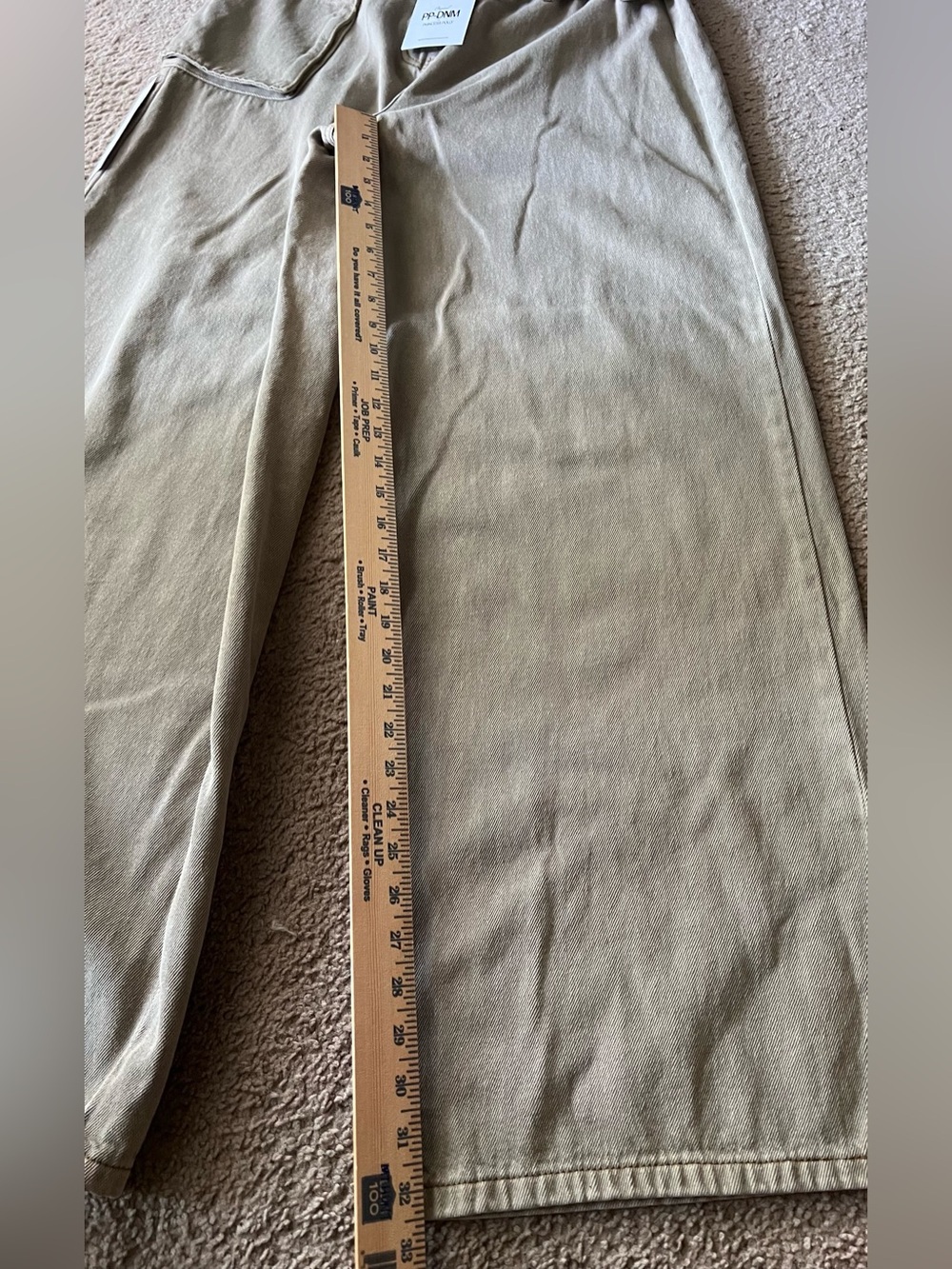 NWT Princess Polly Paltrow MidRise Wide Leg Cargo Jeans Pants Sz 10 Washed Brown - Picture 10 of 12